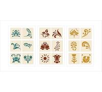 Rosemaling Stencil Set of 18 - Sets #5#6 and #7 - Offered at a 20% Discount! Reusable Scandinavian Folk Art Templates for Painting, DIY Crafts & Home Decor - The Artful Stencil
