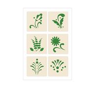 Rosemaling Stencil Set of 6 - Set #2- Reusable Scandinavian Folk Art Templates Painting on Wood, Walls, Fabric, Tattoos, Furniture Ideal for DIY Crafts & Home Decor - The Artful Stencil