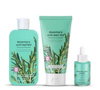 Rosemar.y Anti Hairfall Regime Combo with 3% Redensyl Serum, Shampoo & Conditioner l Reduces Hair Fall & Strengthens Hair l Sulphate & Paraben Free l All Hair Types l Unisex