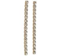 Rosemarie Collections Women's Stunning Crystal Rhinestone Extra Long Shoulder Duster Strand Hypoallergenic Post Back Earrings, 6mm, 4", Metal Glass, crystal