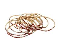 Rosemarie & Jubalee Crystal Rhinestone Stretch Bracelets, Stacking Style, Set of 12, 6.75 Inch, One Size, Metal Alloy, Crystal Rhinestone, Rhinestone