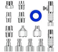 Rosemary 14pcs Multi-Size Airbrush Adapter Set, Airbrush Quick Release Disconnect Couplers, Airbrush Adapter Kit Fitting Connector Kit for Air Compressor, Airbrush Hose