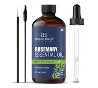 Rosemary 2 fl oz Essential Oil 100% Pure & Natural with Glass Bottle + Dropper + Eyelash Brush + Eyebrow applicator + monocarton