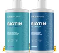 Rosemary Biotin Shampoo and Conditioner Set - Volumizing Shampoo and Conditioner for Thinning Hair for Women & Men with Nourishing B Vitamins - Color Safe Sulfate Paraben & Silicone Free (16 Fl Oz)