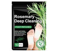 Rosemary Foot Patches - 10PCS Natural Ginger & Bamboo Vinegar Foot Care Patches for Relaxation and Refreshing