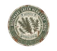 Rosemary Green Herb Leaf Sprig Metal Tin Sign