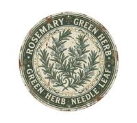 Rosemary Green Herb Needle Leaf Metal Tin Sign