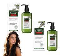 Rosemary Hair Strengthening Shampoo & Conditioner Set, Gentle Plant Essences, Vegan Mild Daily Moisturizing Care, Natural Smooth Shiny Finish for Dry Scalp, Unisex Grooming for All Regular Hair (PCS1)
