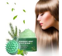 Rosemary Mint Scalp Scrub, Exfoliator Scrub Shampoo with Salt for Deep Cleansing and Hair Care, Hair Scrub for Oily Itchy Scalp with Silicone Massager Brush