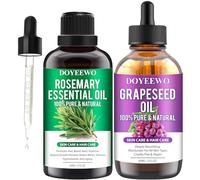 Rosemary Oil for Hair Growth,100% Pure & Natural Rosemary Essential Oil,Grapessed Oil for Skin & Hair Care & Eyelash Eyebrows Growth,Non-Greesy Hair Growth Oil/Serum Hair Loss Treatment for Women(2
