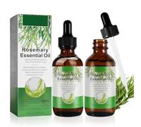 Rosemary Oil for Hair Growth, Rosemary Essential Oil for Skin & Hair Care & Eyelash Growth, Improve Hair Loss & Nourishes Scalp, Strengthens Hair Growth Oil, Perfect for Aromatherapy (2PC)