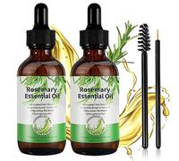 Rosemary Oil for Hair Growth, Rosemary Essential Oils for Hair Loss & Skin Care, Strengthens Hair, Nourishes Scalp, Light Weight, Non Greasy, Improves Scalp Circulation 2 * 60 ml for Unisex