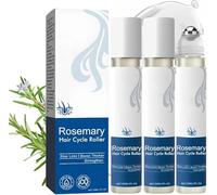 Rosemary Oil Roller for Hair Growth, Hair Growth Serum Roll On, Rosemary HairGrowth Serum Roll On, 3% Rosemary, Blocking Scalp Serums Promotes Oxygen Flow, Reduces Hair Loss (3PC)