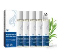 Rosemary Oil Roller, Hair Growth Serum Roll On with 3% Rosemary, Natural Formula, Scalp Massage Essence Oil for Thickening and Nourishing, Anti Hair Loss Serum for Men Women (5PC)