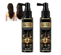 Rosemary & Rice Water Scalp nourish Mist, Biotin & Caffeine Strengthening Serum, Lightweight Leave-in Conditioner Spray, Non-Greasy Root Enhancer, Plant extracts Scalp Revitalizer liquid (2pcs)