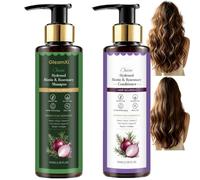 Rosemary Shampoo and Conditioner Set for Hair Growth, Volumizing Thickening Strengthening Nourishing Hydrating Shampoo, Gentle Botanical Oil Control Scalp Shampoo, Lightweight Non-Greasy (1set)