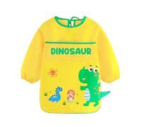ROSEMO Painting Apron Children's Painting Coat for 6-12 Years Girls Boys Waterproof Painting Coat Adjustable Craft Apron with Dinosaur Pattern Sleeves and Pockets Craft Coat Art Apron for School