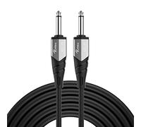 Rosen Instrument Cables for Electric Guitar Electric Mandolin, Pro Audio, Straight-Straight Angle, 2M, Black, 1 Pack, DC-21