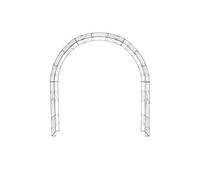 Rosenbogen-Gartenkunst Rose Arch Lea With Rounded Top - 220 Cm Galvanized