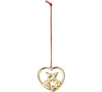 Rosendahl Copenhagen - Christmas Heart Kissing Christmas Elveses, Gold - Gold