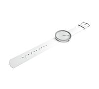 Rosendahl Timepieces Picto Unisex Quartz Watch with White Dial Analogue Display and White Silicone Strap 43364