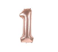 RosenGold Foil Balloon Number 1-100 cm for Air and Helium Filling, Perfect for 1st Birthday, Baby Shower & Decoration, Durable and Decorative, Balloon Party Supplies, Anniversary & Celebration