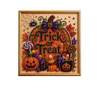 Rosennie Halloween Gemstone Art Magic Element for Adults DIY | Pumpkin Castle Ghost Creepy Ghost Witches on Holiday Coaster Bead Sets for Kids Beginners Party Home Decor Centerpieces