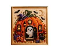 Rosennie Halloween Gemstone Art Magic Element for Adults DIY | Pumpkin Castle Ghost Creepy Ghost Witches on Holiday Coaster Bead Sets for Kids Beginners Party Home Decor Centerpieces