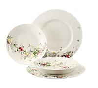 Rosenthal Brillance Fleurs Sauvages 4-Piece Dinnerware Set with Flag and Coupe Plates Set