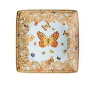 Rosenthal Versace Jardin Square Dessert Plate, 12 cm, Floral, Garden, Porcelain