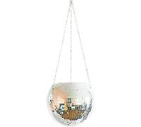 Roseone Mirror Disco Ball Flower Pot, Planter Hanger Hanging Basket, Disco Ball Plant Hanger Plant Holder Planter for Balcony Indoor Plants, Succulents, Air Plants, 20 cm, Silver