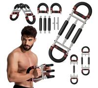RoserRose Twister Arm Trainer, Chest Muscle Training Equipment with Three Springs, Adjustable Chest Trainer, Men, Portable Home Fitness Device for Arm Tightening and Strength Training, Red
