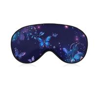 Roses and Butterfly Cute Sleep Masks Breathable Eye Mask with Adjustable Strap Light Blocking Comfortable Travel