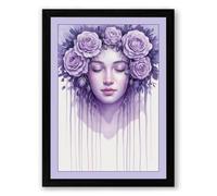 Roses and Dreams Romantic Framed Wall Art Print A3 (42×29.7cm) Black, Wall Decor for Living Room, Bedroom, Office & Home, Ready to Hang, Art Gift