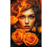 ROSES AND FIRE Notebook: Notizbuch mit Fantasy-Motiv