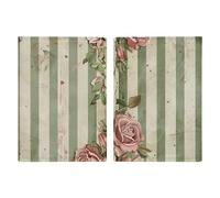Roses And Green Plants Passport Holder, ID Card Protector Case Passport Holder with Slot Passports Travel Wallet Document Cover for Women And Men