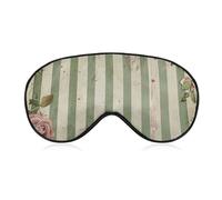 Roses and Green Plants Sleep Mask for Women Men Side Sleeper Eye Cover with Adjustable Strap Soft Breathable Blackout Mask Slip-Free Deep Sleeping Travel Essentials