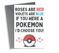 Roses are red Pokemon Valentine's Day Card
