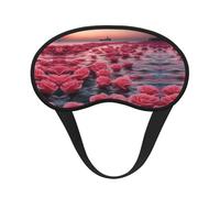 Roses by The sea Blackout Sleep Mask with Elastic Band Design Fits All Head Shapes Ideal for Travel Office and Shift Work