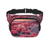 Roses by The sea Square Double-Layer Waist Bag for Outdoor Activities Such as Sports, Travel, Hiking, Cycling