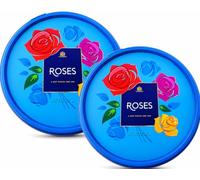 Roses Chocolate Tub Pack of 2 x 475g Assorted Milk Chocolates Sharing Box Ideal for Christmas Celebrations Parties Birthday and Everyday Sweet Treat By Red Rainbow