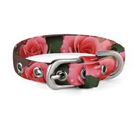 Roses Dog Collar, Soft Comfortable Pet Collar for Small & Medium Dogs, Adjustable Durable Cat Collars for Puppies