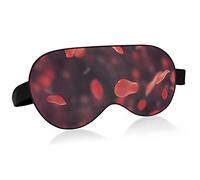 Roses Floral Petal Breathable Sleeping Eyes Mask, Valentine's Day Cool Feeling Eye Sleep Cover for Summer Rest, Elastic Contoured Blindfold for Women & Men Travel