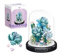 Roses Flower Building Set,522-Piece Rose Immortal Bouquet Building Block,Flower Sets for Adults,Flower Bouquet Building Kit, for Adults and Children Aged 10 and Over