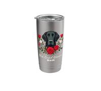 Roses Flowers Flat-Coated Retriever Mom Stainless Steel Insulated Tumbler