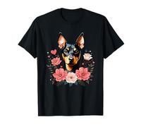 Roses Flowers Manchester Terrier T-Shirt