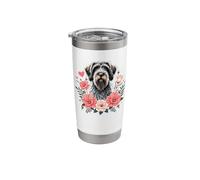 Roses Flowers Wirehaired Pointing Griffon Stainless Steel Insulated Tumbler