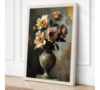 Roses in Soft Light Vintage Canvas Wall Art Print 36x24 Inch (91 x 61 cm)