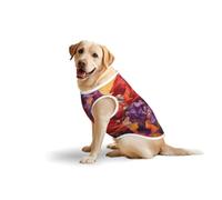 Roses Irises Glow Print Breathable Dog Clothes Dog Shirts