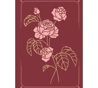 Roses Junk Journal digital red rose journal: Notebook Leather Journal Girls Notebook Vintage Leather Sketchbook, Refillable Diary Notebook Travel Journals for Women